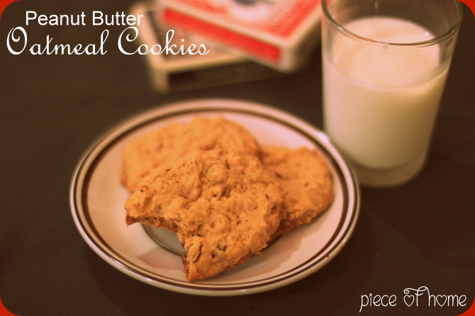 Peanut Butter Oatmeal Cookies