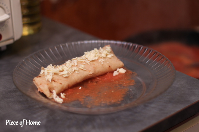 Chicken Enchiladas with cheese from Mexico