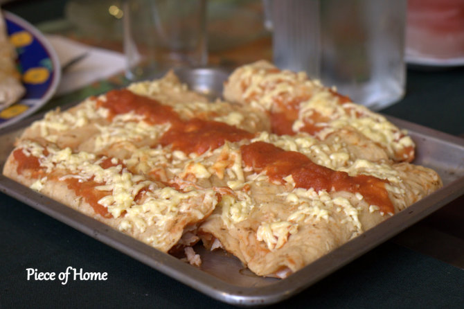 Chicken Enchiladas with cheese from Mexico