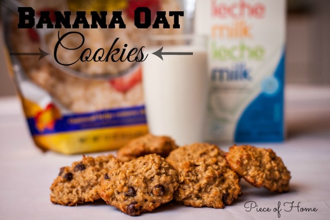 Banana Oats Cookies with text