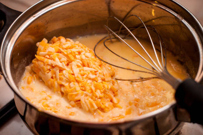 Homemade Cheesy Soup - Add Cheese 