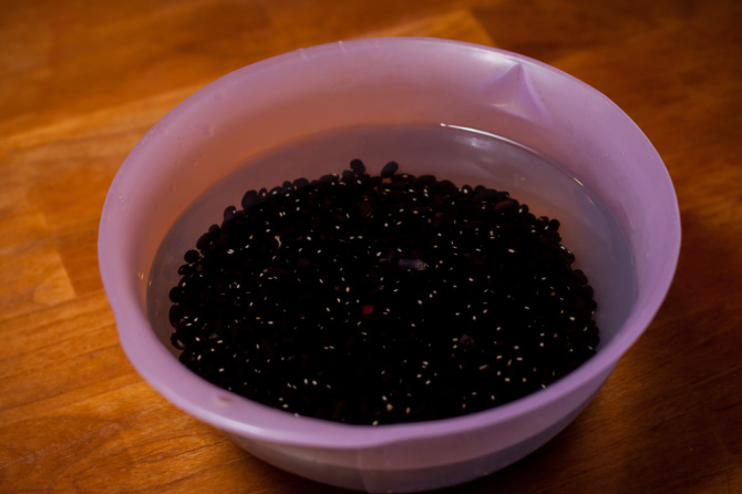 Black Bean Soaking