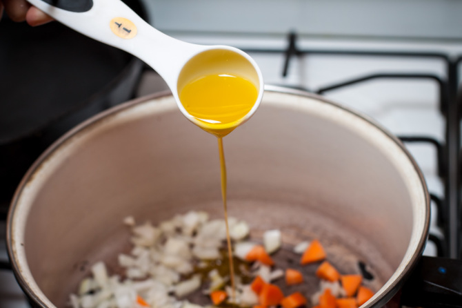 Oil and Veggies - Lentil Soup