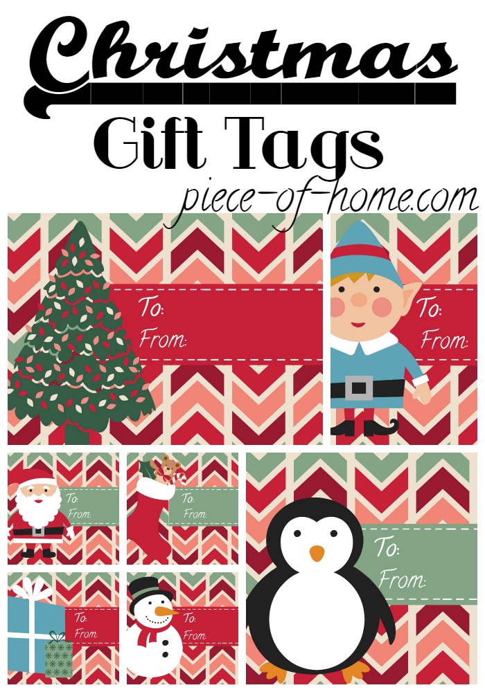 Christmas Gift Tags Printable Collage