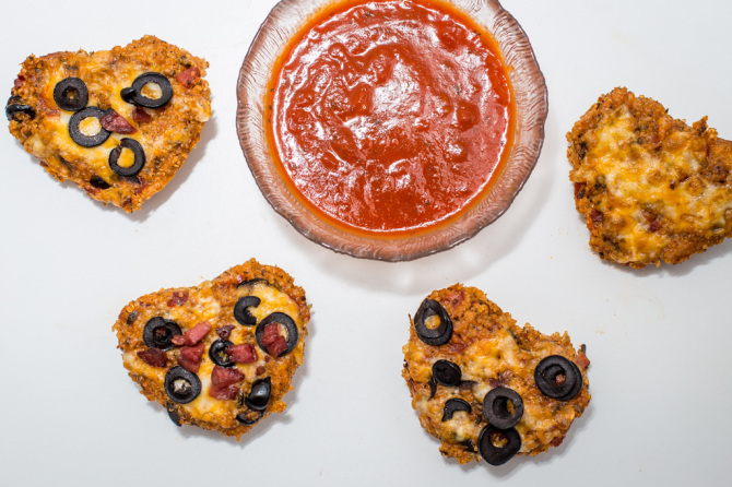 Pizza Quinoa Bites  Hearts