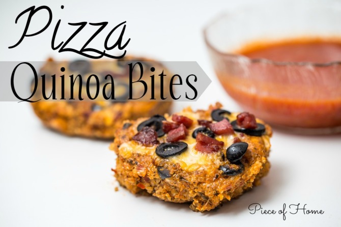 Pizza Quinoa Bites  with sauce Piece of Home