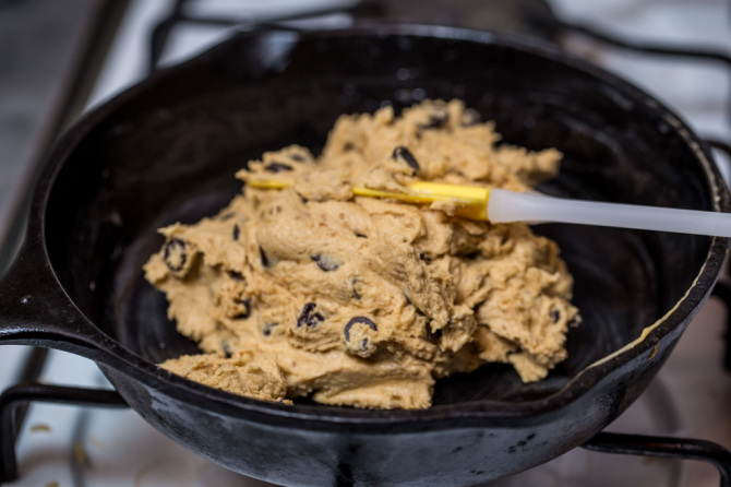 Skillet Cookies - Add Dough