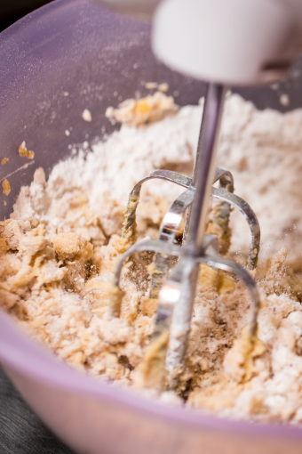 Skillet Cookies - Mix in Dry Ingredients