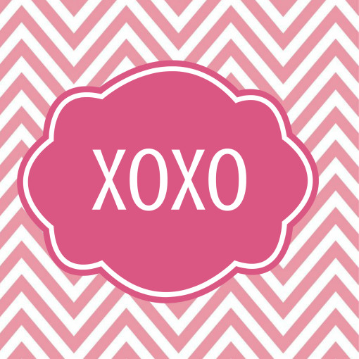 xoxo printable chevron