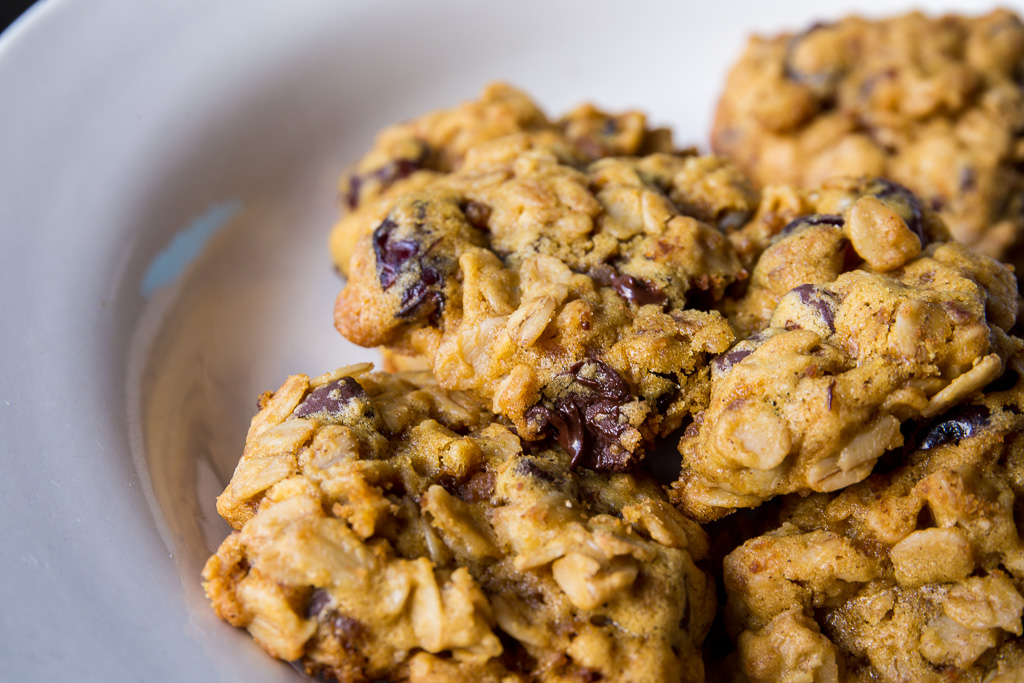 Chocolate Craisen Oat Cookies