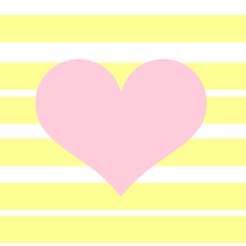 Pink Heart with Stripes