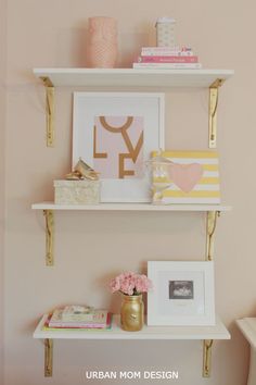 pink and gold nursery