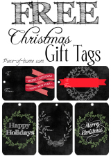 Christmas Chalkboard Rectangle Gift Tags Collage