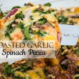 Roasted Garlic Spinach Pizza